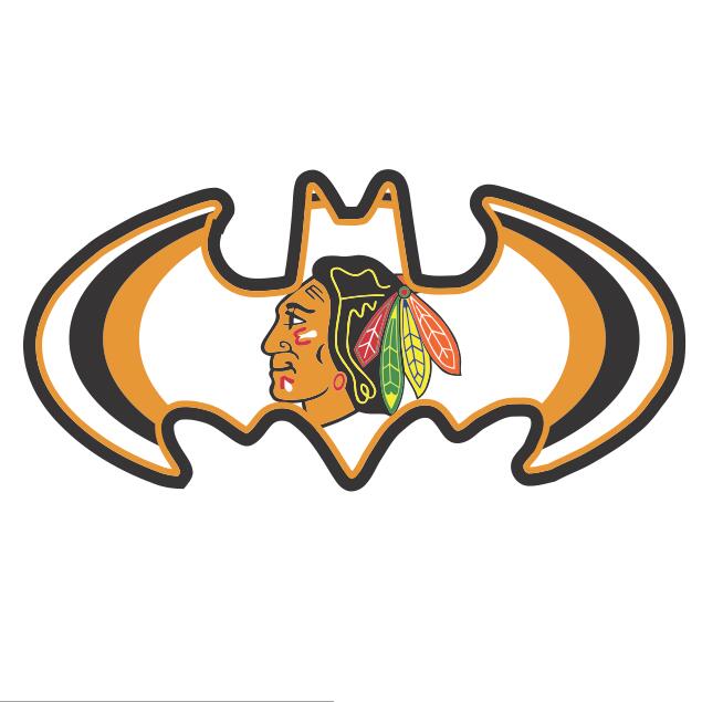 Chicago Blackhawks Batman Logo iron on transfers